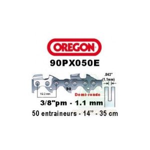 90PX050E Chaîne 3/8" 1,1mm 50 DL chanfrein burin Advancecut Oregon